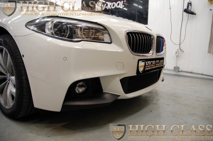 창원 CFC/카스킨 전문점 하이클라스에서 BMW 520d 범퍼 프론트립 부분랩핑 했어요 