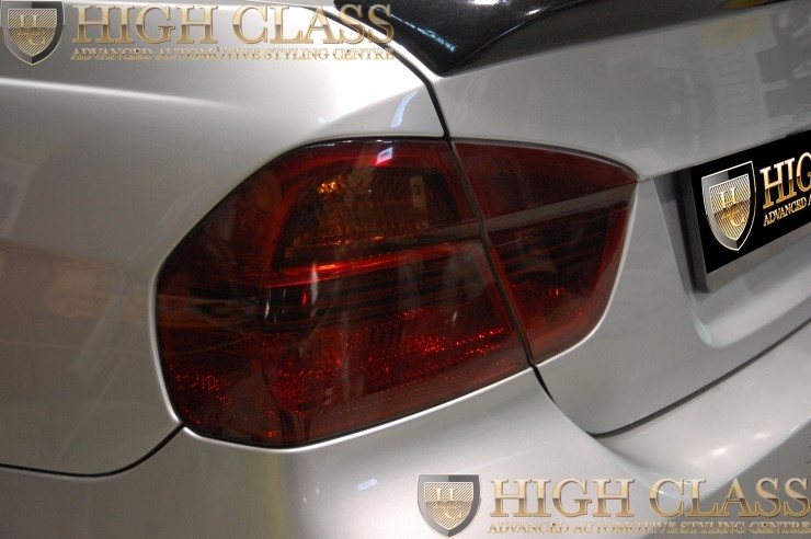 BMW 328i 창원라이트필름 PPF 테일램프 스모그색상으로 운전에 지장없이 업그레이드 