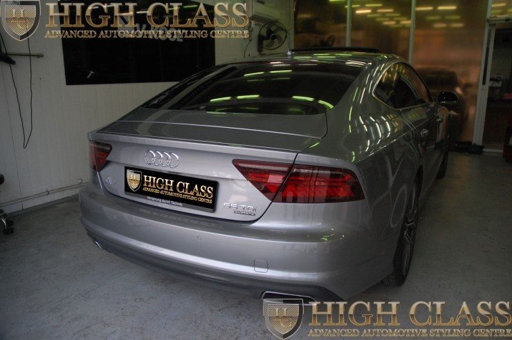 창원 아우디 led 무빙 도어스커프 로고에 조명이 더해지니 뉴A7 튜닝 멋져요 
