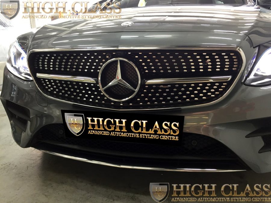 창원 벤츠 다이아몬드 그릴 교체 신형 E300 레이노 썬팅 시공 후기