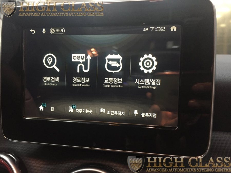 창원 수입차 네비게이션 벤츠 GLA220 아이나비 X1 큐브 매립하기