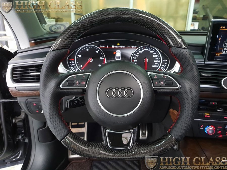 아우디 A7 리얼카본 D컷핸들 실내가 달라져요