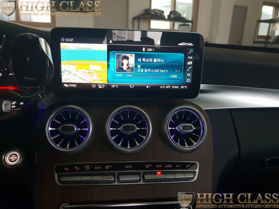 벤츠 C클래스 C220d 국산 전동트위터 송풍구 엠비언트 부메스터를 향해서