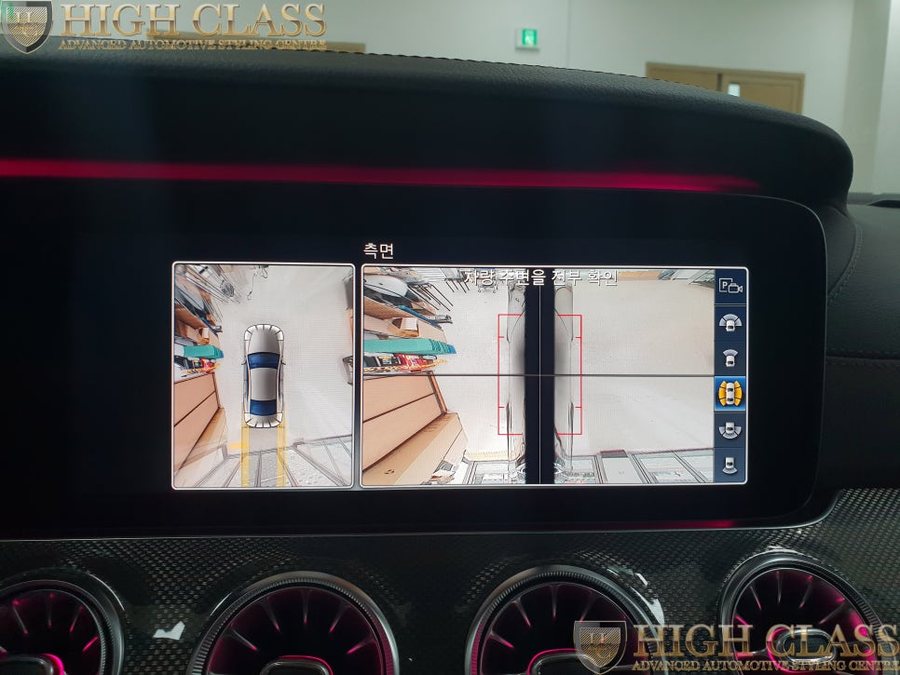 벤츠 CLS 300d 순정 360도 어라운드뷰 장착으로 안 보이는 부분까지