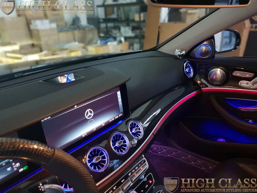 벤츠 E클래스 E300 전동센터스피커 및 AMG 신형카본핸들