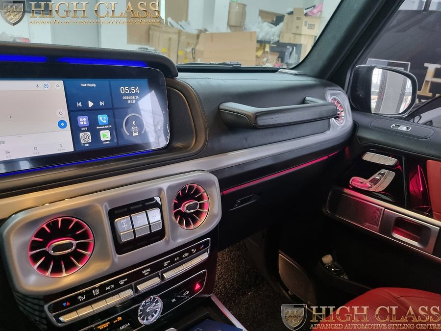 벤츠 G63 AMG 송풍구 엠비언트 + 에어터치 시공 커맨드 터치 가능!!