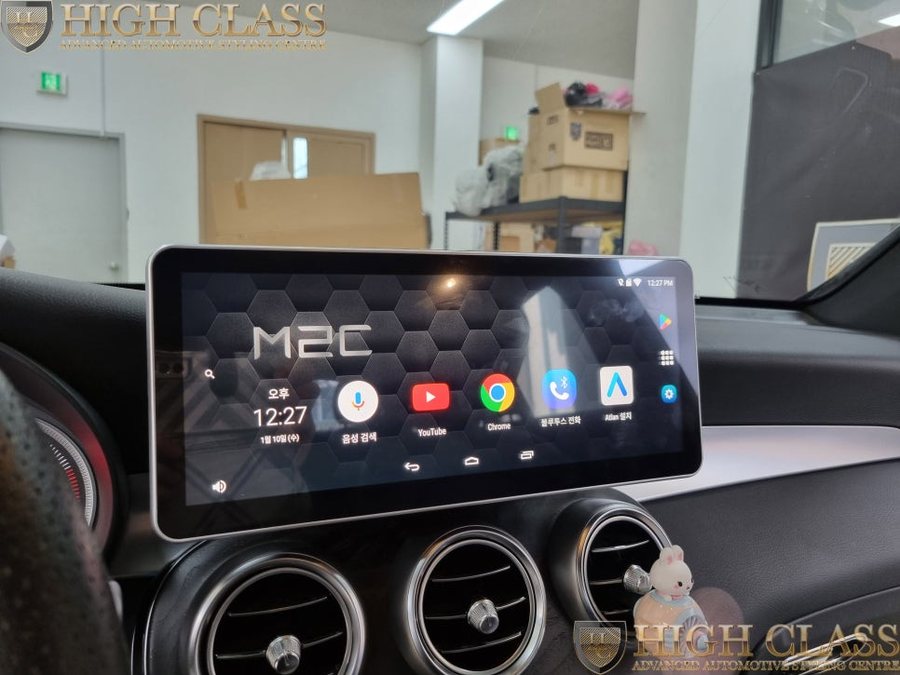 벤츠 GLC 12.3 모니터 M2C 안드로이드 네비와 콜라보