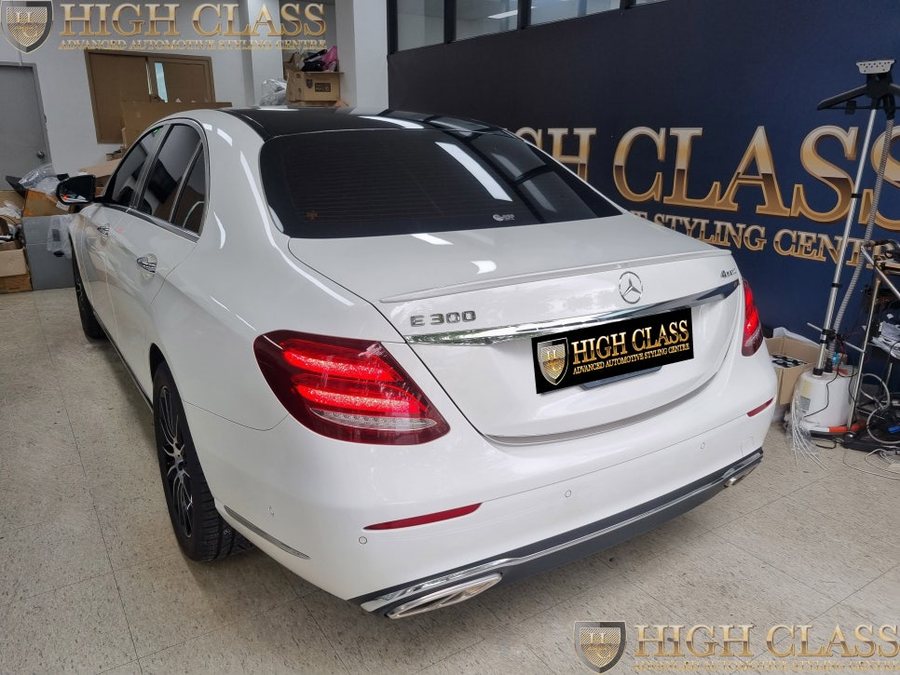 벤츠 E클래스 E300 레드 컬러 안전벨트 전 좌석 시공완료