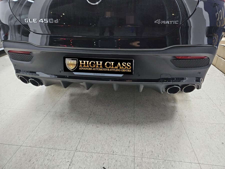 벤츠 GLE 53 AMG 블랙 디퓨저 머플러 팁 블랙 에디션