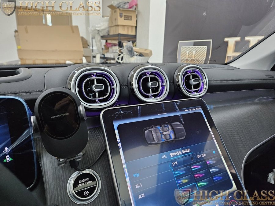 벤츠 GLC 정품 조수석 워크인 R버튼, 송풍구 엠비언트