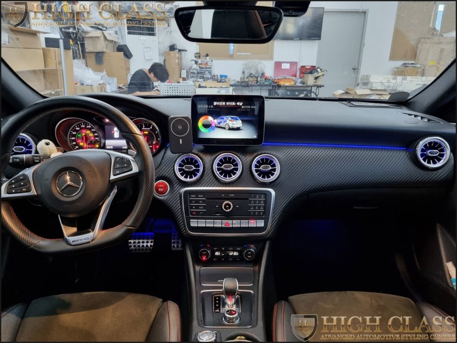 벤츠 A클래스 A45 AMG 12색 확장 엠비언트, 송풍구 엠비언트