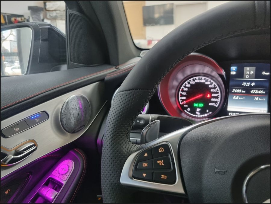 GLC43AMG 벤츠GLC 64색확장엠비언트, 송풍구엠비언트, 세로그릴