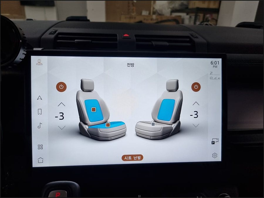 랜드로버 디펜더 통풍시트 순정 시트옵션 활성화