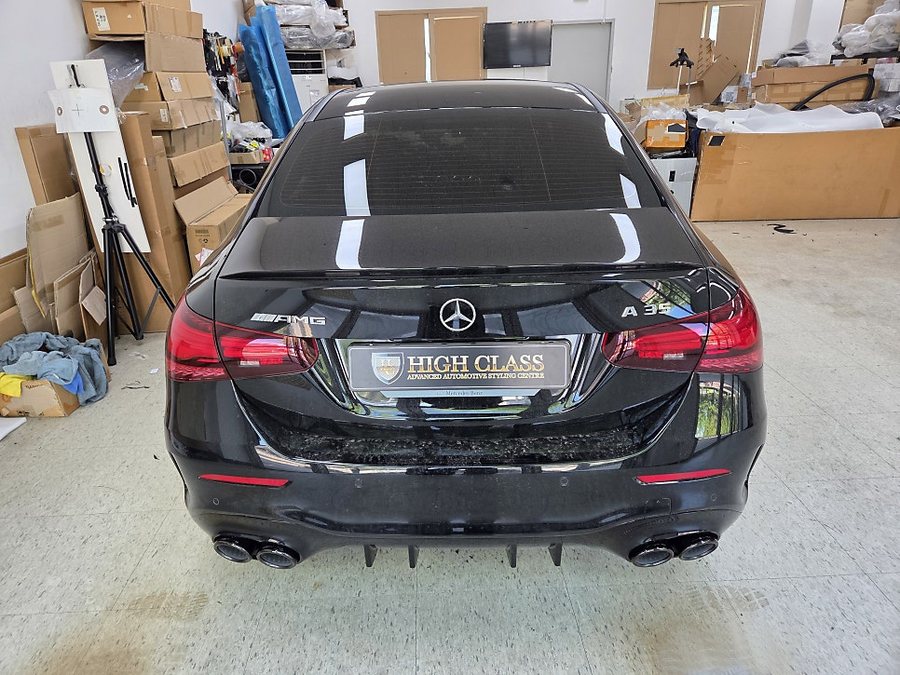 A클래스 A35 AMG 블랙 듀얼 머플러 팁
