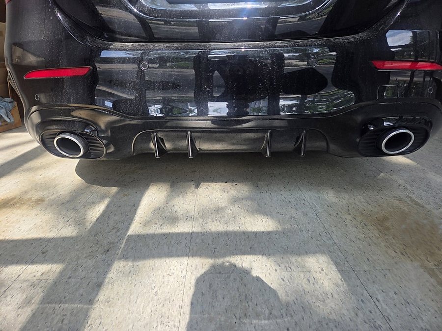 A클래스 A35 AMG 블랙 듀얼 머플러 팁
