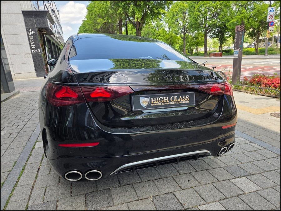 W214 벤츠 E클래스 E300 → E53AMG 디퓨저 듀얼 머플러팁 + 발광세로그릴