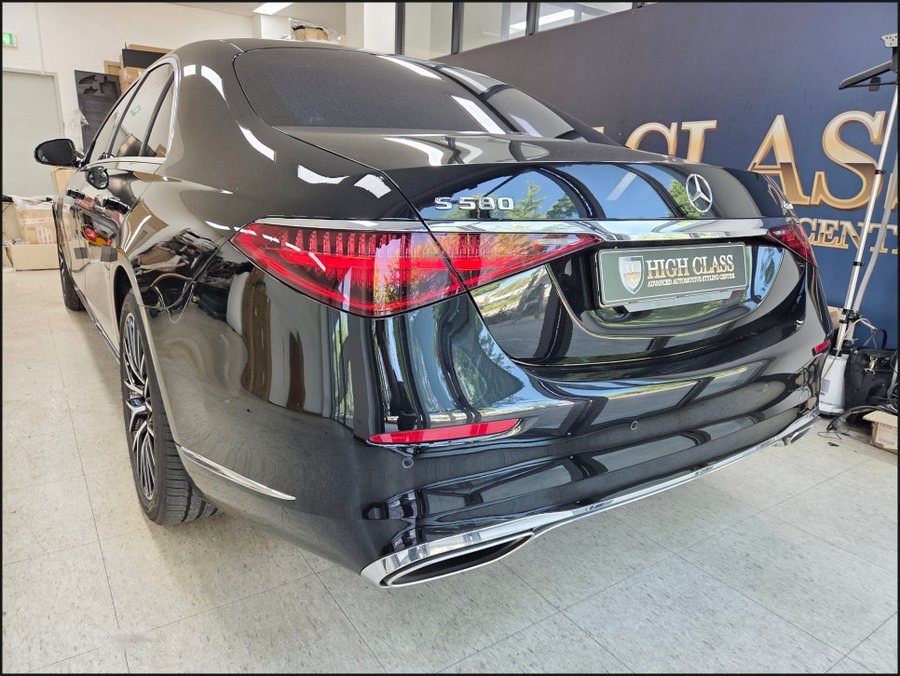 벤츠 W223 피아노트림 풀세트 + 등받이 시공, S클래스 S580