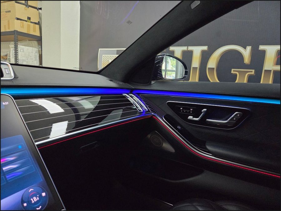 벤츠 W223 피아노트림 풀세트 + 등받이 시공, S클래스 S580