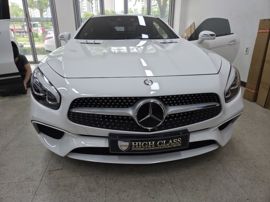 벤츠 SL 400 핸들 커버 대신 핸들 열선 시공