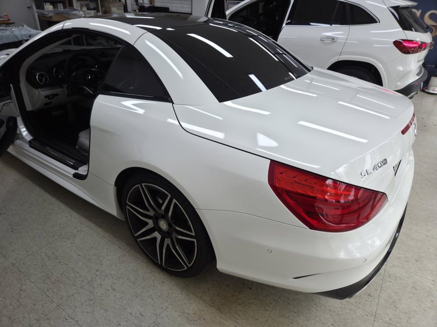 벤츠 SL 400 핸들 커버 대신 핸들 열선 시공